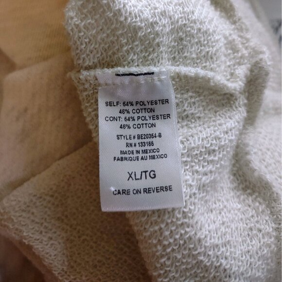 Everleigh Tonal Stripe French Terry Sweatshirt Oatmeal Stripe Women Size… - Picture 6 of 9